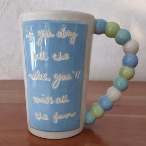 Cute Saying! Tall, Sandra Magsamen Mug in Pastel Colors